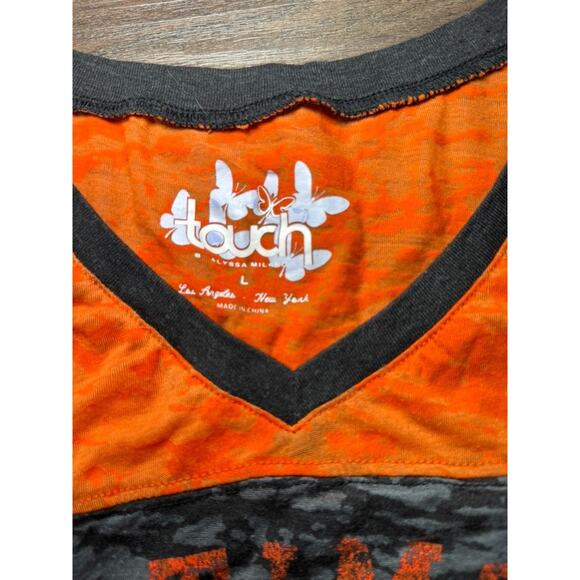 Baltimore Orioles Women's / Juniors Sheer Shirt - Size Large Black & Orange - Picture 3 of 6